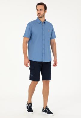 Erkek Saks Kısa Kollu Gömlek - 50283819008