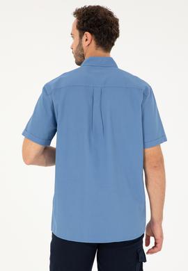 Erkek Saks Kısa Kollu Gömlek - 50283819008