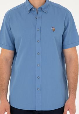 Erkek Saks Kısa Kollu Gömlek - 50283819008