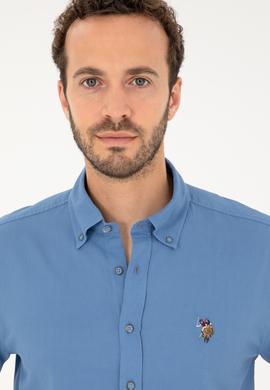 Erkek Saks Kısa Kollu Gömlek - 50283819008