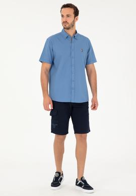 Erkek Lacivert Dokuma Şort - 50283941048