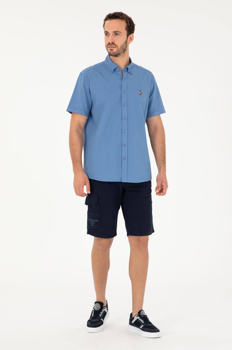 Erkek Lacivert Dokuma Şort