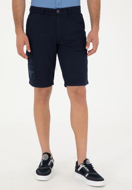 Erkek Lacivert Dokuma Şort - 50283941048