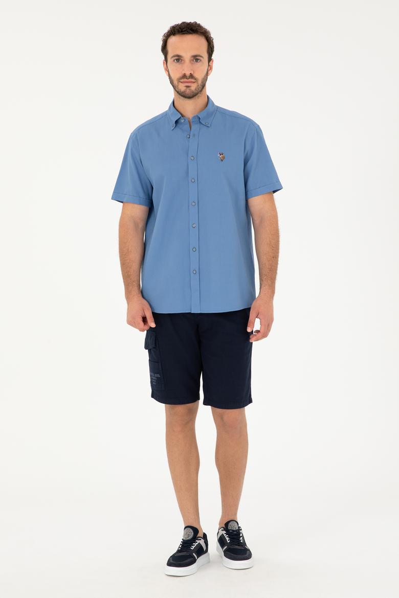 Erkek Lacivert Dokuma Şort - 50283941048