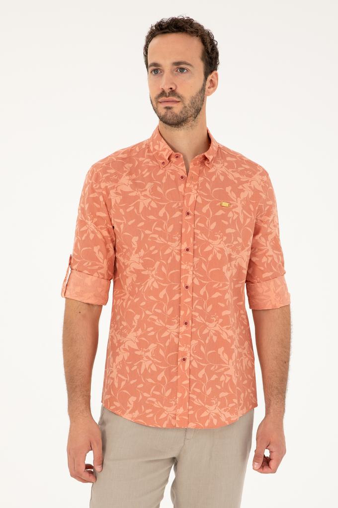 Erkek Pudra Uzun Kollu Gömlek