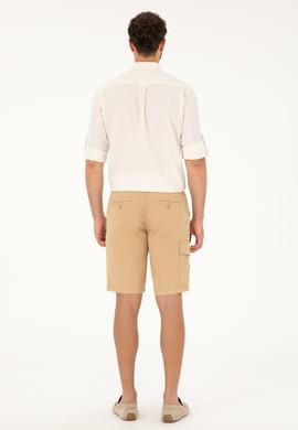 Erkek Camel Dokuma Şort - 50283941031