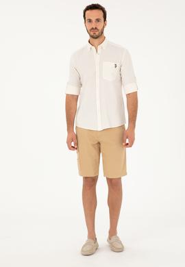 Erkek Camel Dokuma Şort - 50283941031