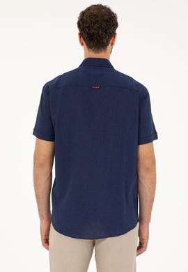 Erkek Lacivert Kısa Kollu Gömlek - 50284296025