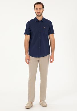 Erkek Lacivert Kısa Kollu Gömlek - 50284296025