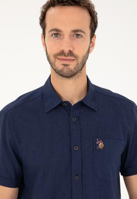 Erkek Lacivert Kısa Kollu Gömlek - 50284296025