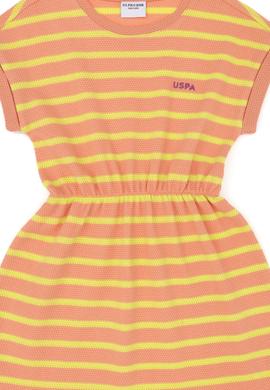 Kız Çocuk Somon Kolsuz Örme Elbise - 50288064023