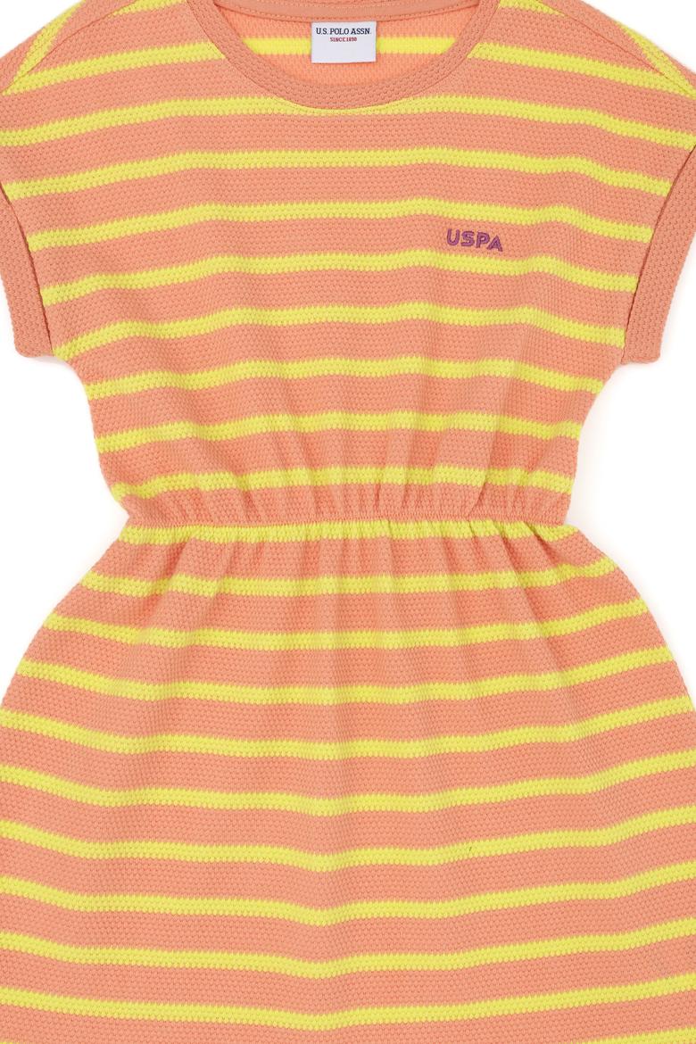 Kız Çocuk Somon Kolsuz Örme Elbise - 50288064023