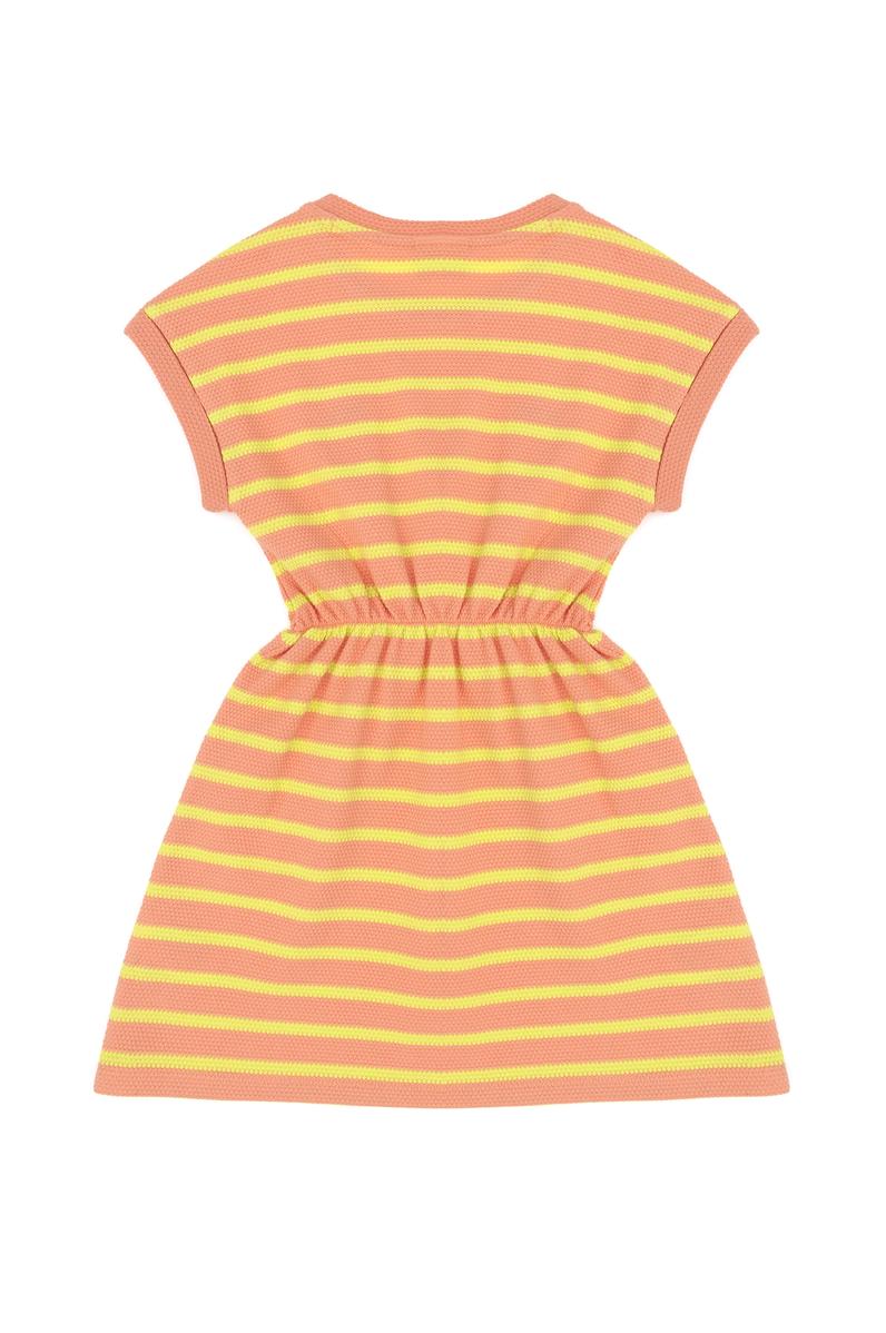 Kız Çocuk Somon Kolsuz Örme Elbise