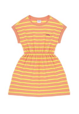 Kız Çocuk Somon Kolsuz Örme Elbise - 50288064023