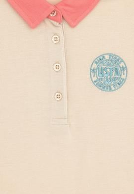 Kız Çocuk Krem Polo Yaka Tişört - 50288435033