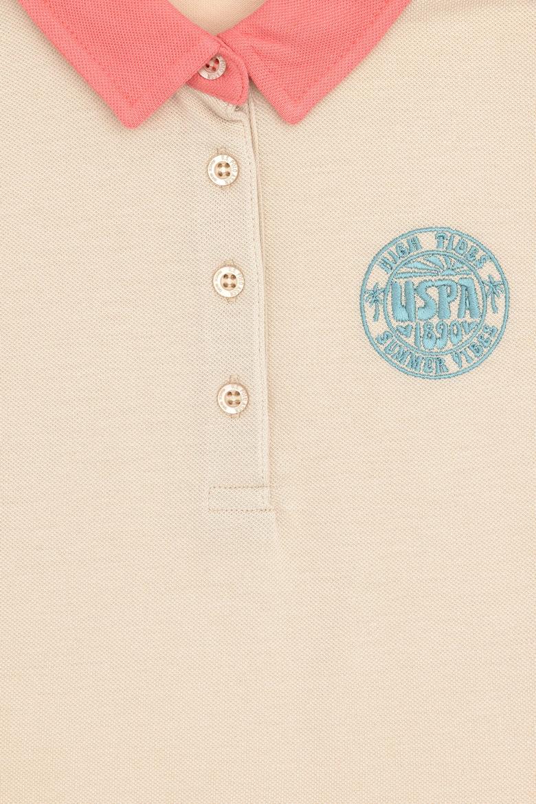 Kız Çocuk Krem Polo Yaka Tişört - 50288435033