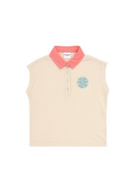 Kız Çocuk Krem Polo Yaka Tişört - 50288435033