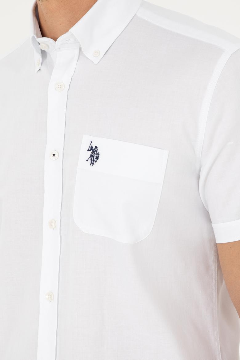 Erkek Beyaz Kısa Kollu Gömlek - 50282612018