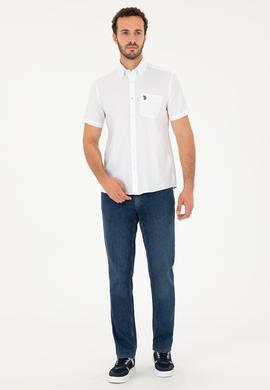 Erkek Beyaz Kısa Kollu Gömlek - 50282612018