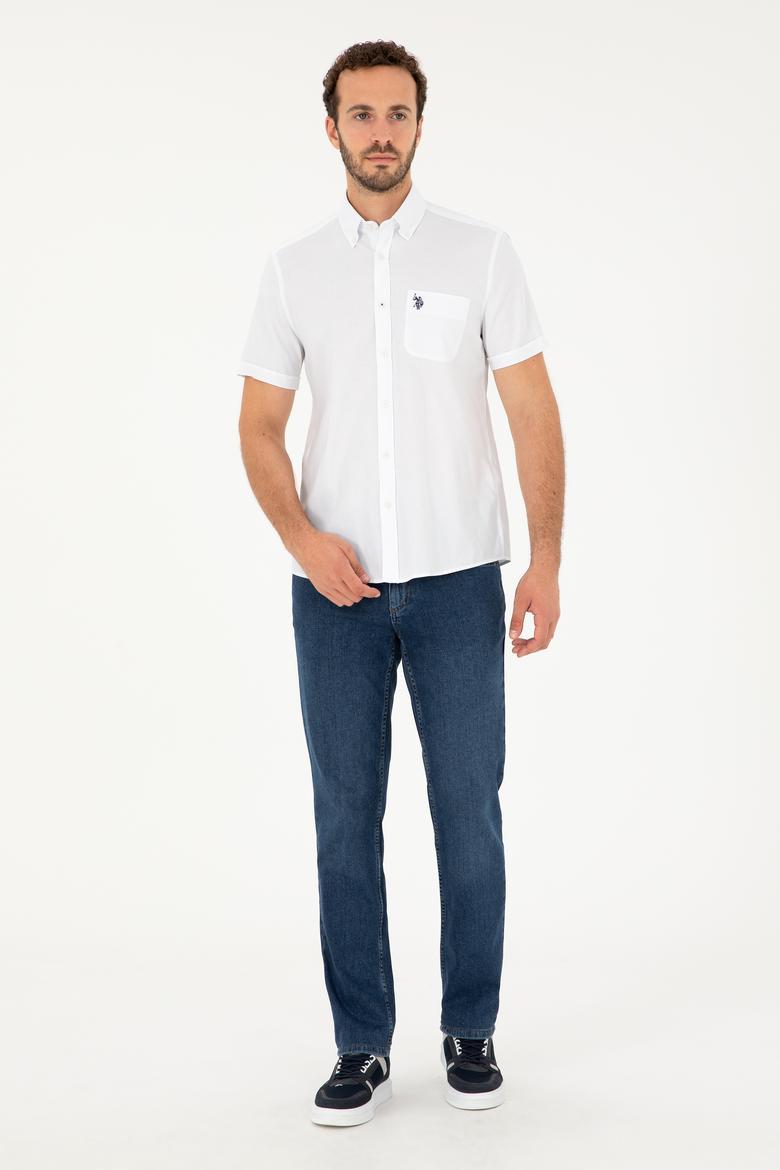Erkek Beyaz Kısa Kollu Gömlek - 50282612018