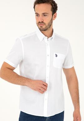 Erkek Beyaz Kısa Kollu Gömlek - 50282612018