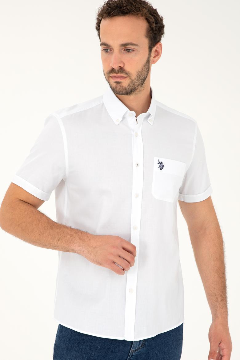 Erkek Beyaz Kısa Kollu Gömlek - 50282612018