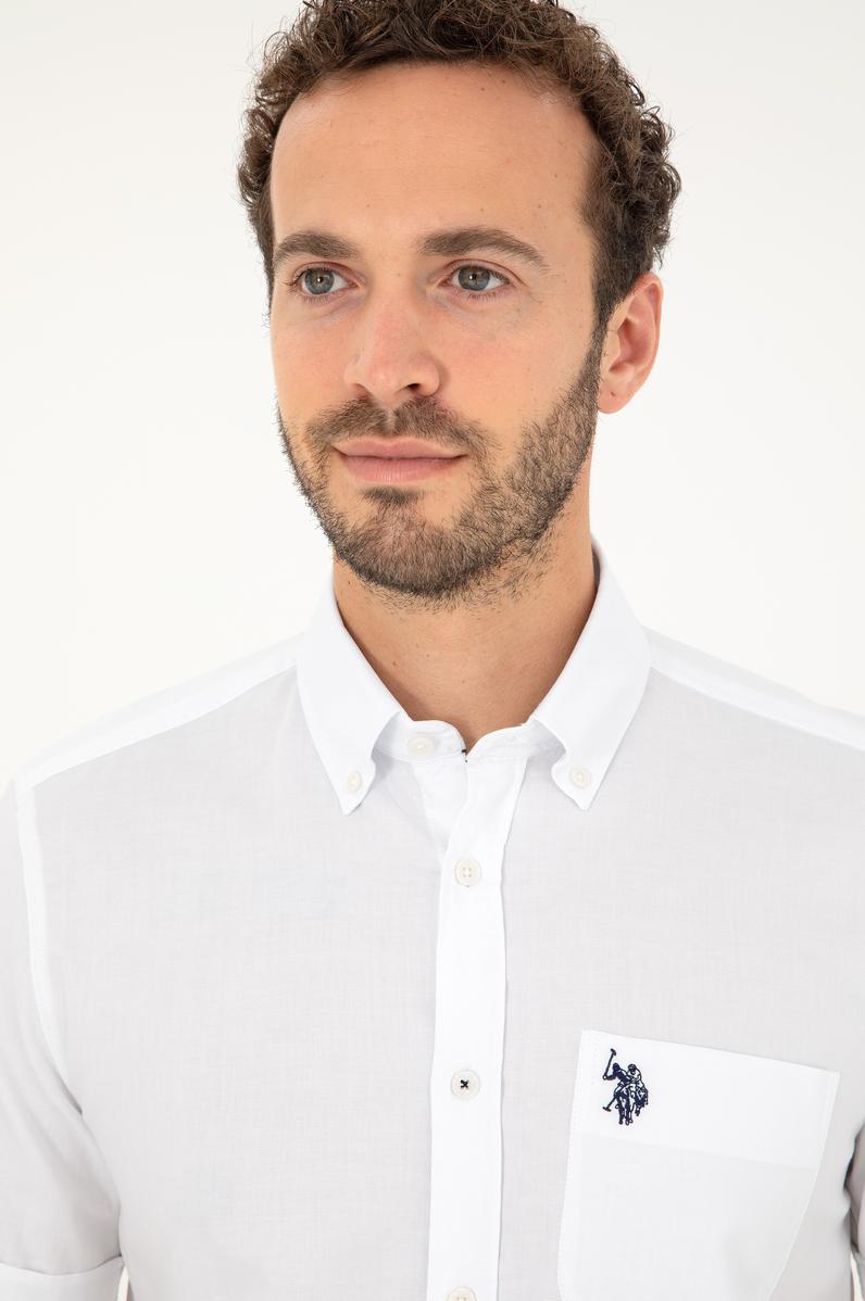 Erkek Beyaz Kısa Kollu Gömlek