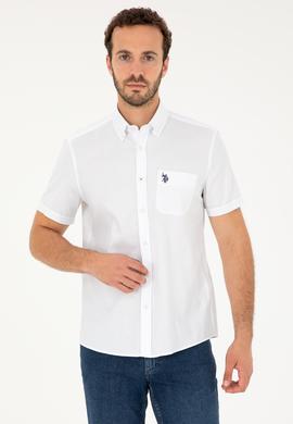 Erkek Beyaz Kısa Kollu Gömlek - 50282612018