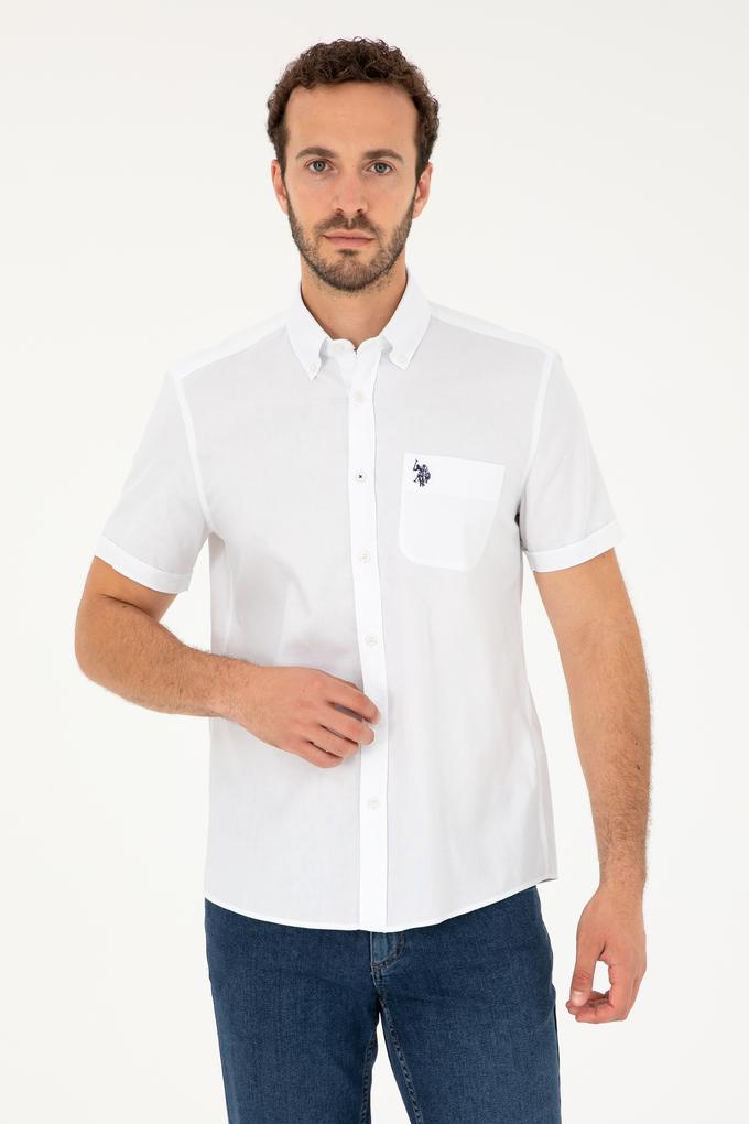 Erkek Beyaz Kısa Kollu Gömlek