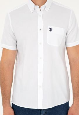 Erkek Beyaz Kısa Kollu Gömlek - 50282612018