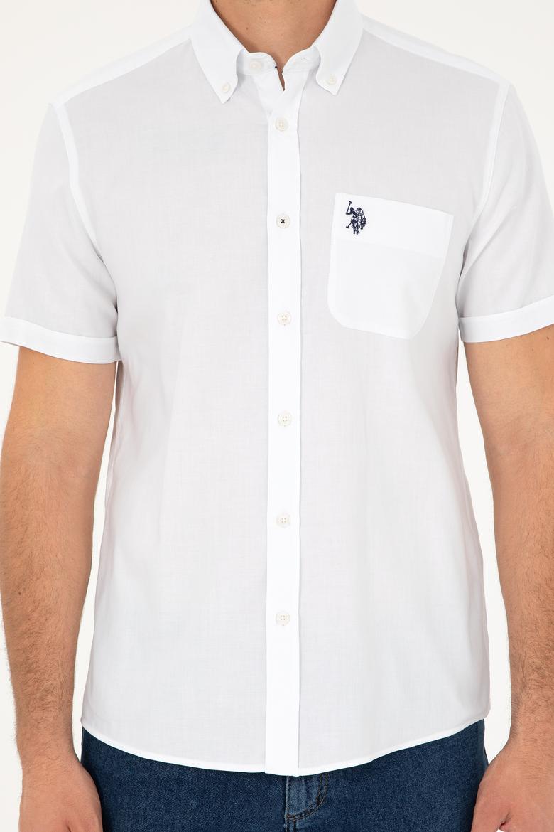 Erkek Beyaz Kısa Kollu Gömlek - 50282612018