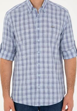 Erkek Lacivert Uzun Kollu Gömlek - 50282806004