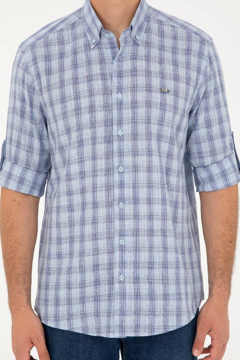 Erkek Lacivert Uzun Kollu Gömlek - 50282806004