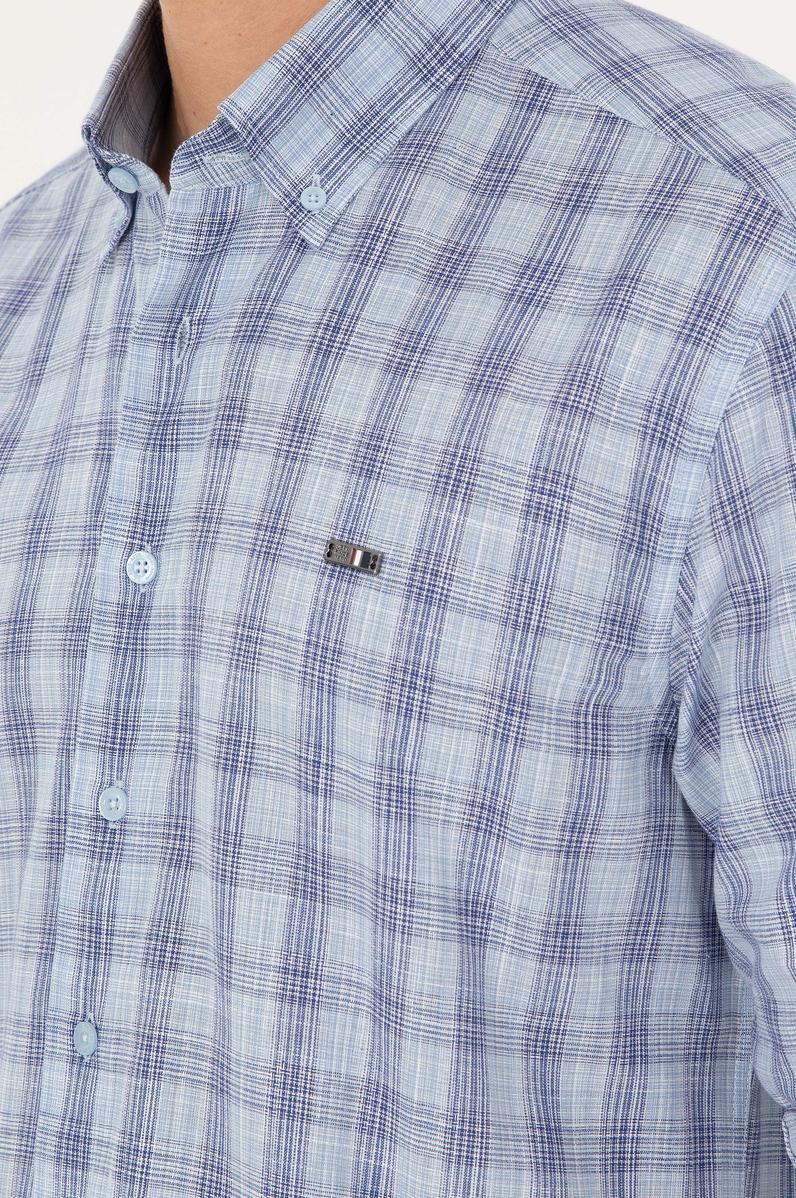 Erkek Lacivert Uzun Kollu Gömlek