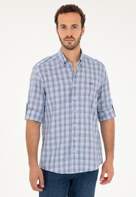 Erkek Lacivert Uzun Kollu Gömlek - 50282806004