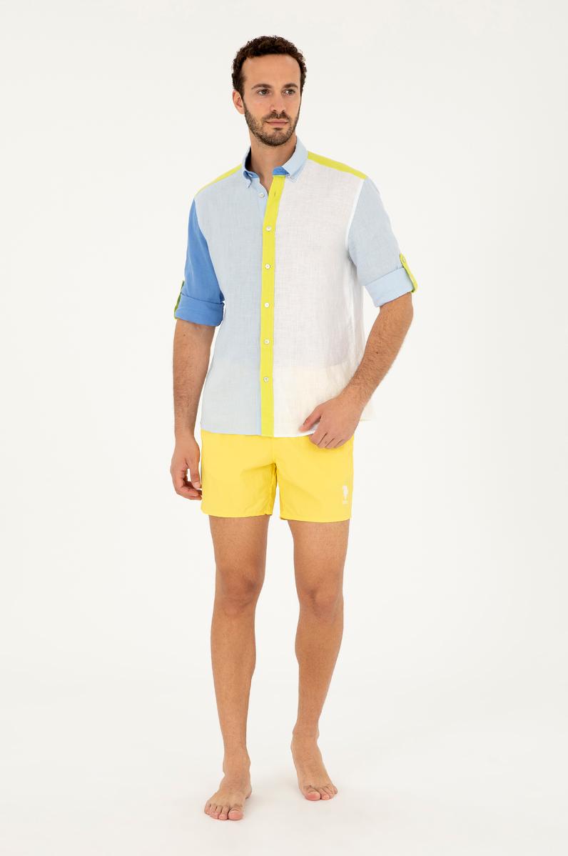 Erkek Sarı Deniz Şortu