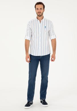 Erkek Saks Uzun Kollu Gömlek - 50282881014