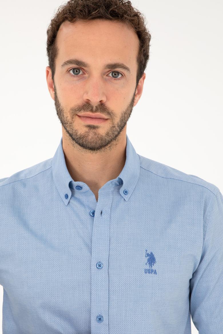 Erkek Saks Uzun Kollu Gömlek - 50283726025