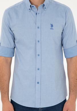 Erkek Saks Uzun Kollu Gömlek - 50283726025