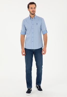 Erkek Saks Uzun Kollu Gömlek - 50283726025