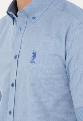 Erkek Saks Uzun Kollu Gömlek - 50283726025