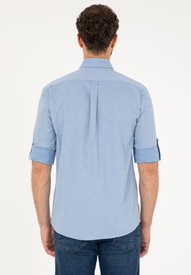 Erkek Saks Uzun Kollu Gömlek - 50283726025