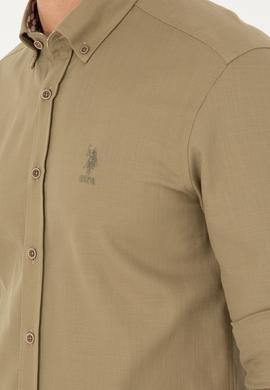 Erkek Haki Uzun Kollu Gömlek - 50283718010