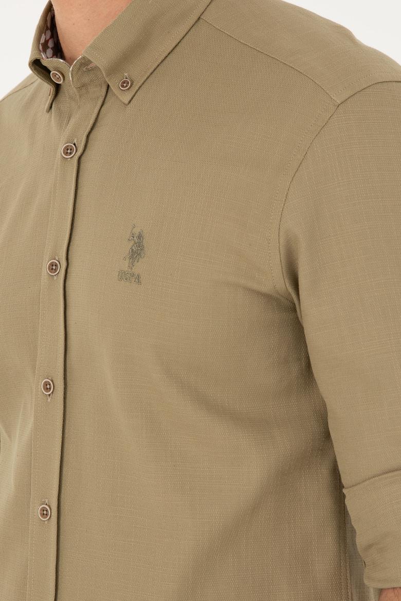 Erkek Haki Uzun Kollu Gömlek - 50283718010