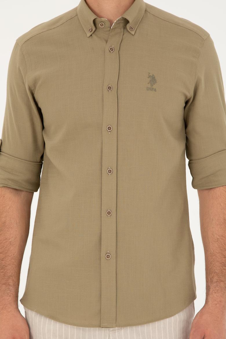 Erkek Haki Uzun Kollu Gömlek - 50283718010