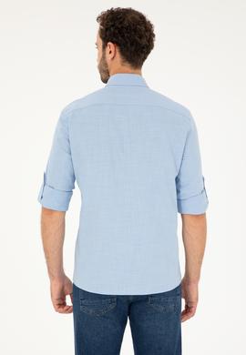 Erkek Açık Mavi Uzun Kollu Gömlek - 50283718009