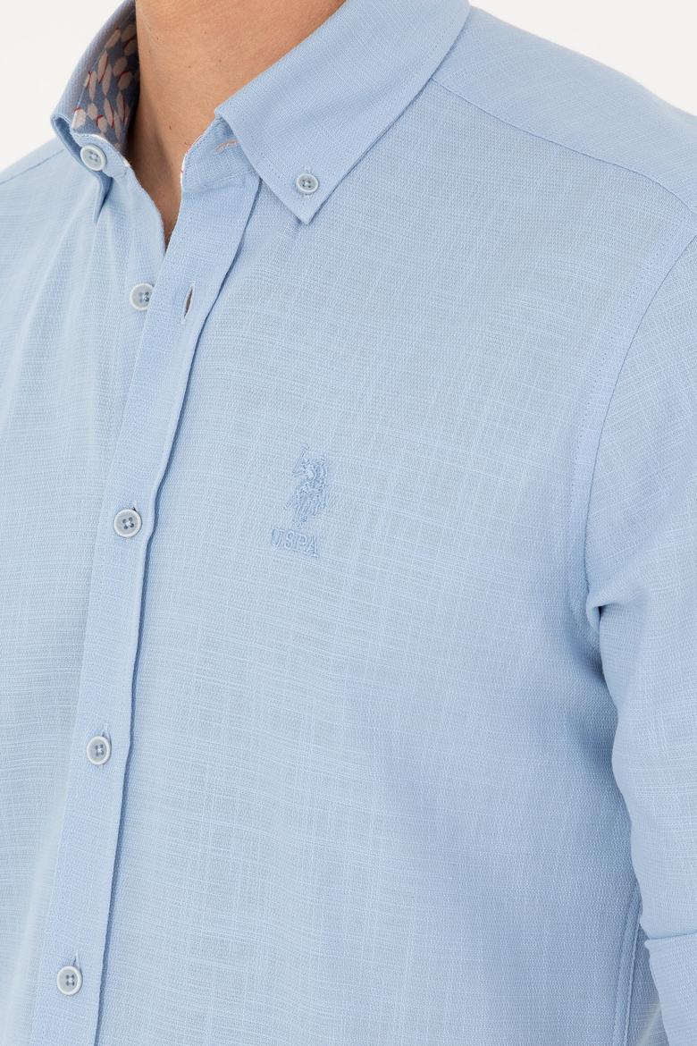 Erkek Açık Mavi Uzun Kollu Gömlek - 50283718009