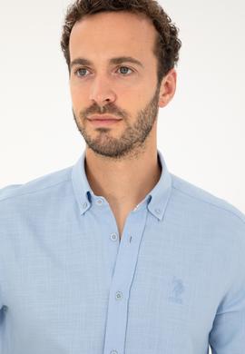 Erkek Açık Mavi Uzun Kollu Gömlek - 50283718009