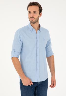 Erkek Açık Mavi Uzun Kollu Gömlek - 50283718009