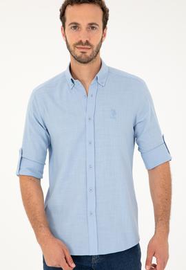 Erkek Açık Mavi Uzun Kollu Gömlek - 50283718009
